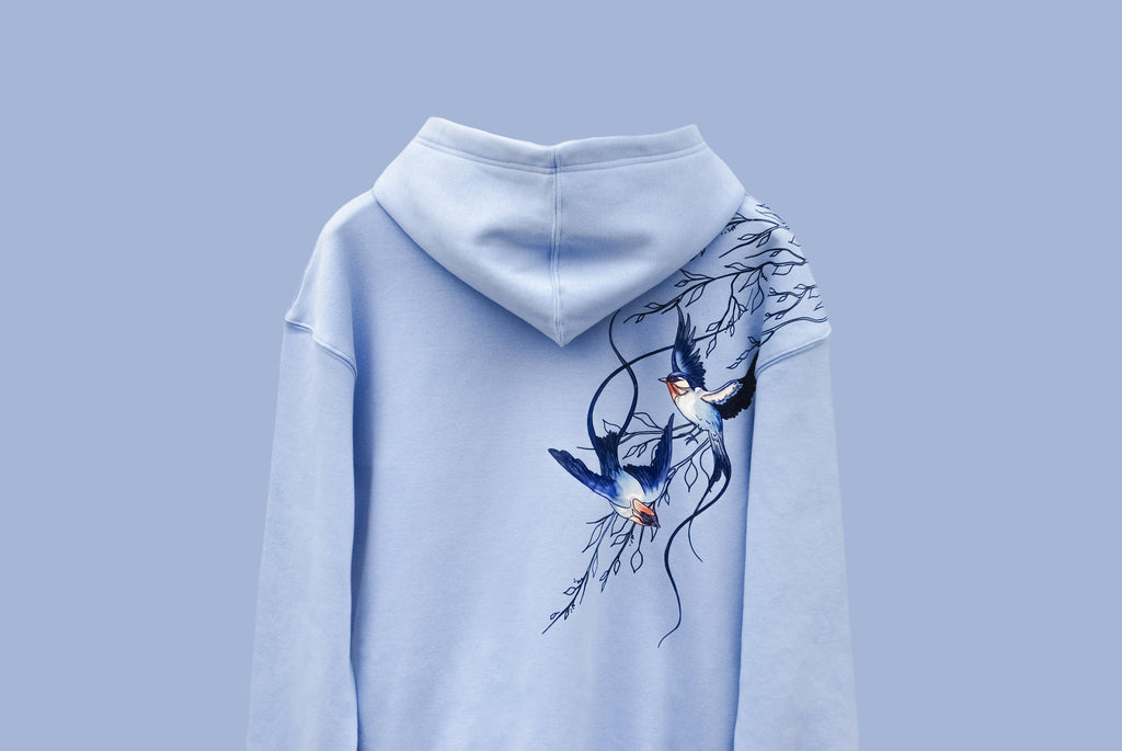 Birds-Dancing Swallows hoodie