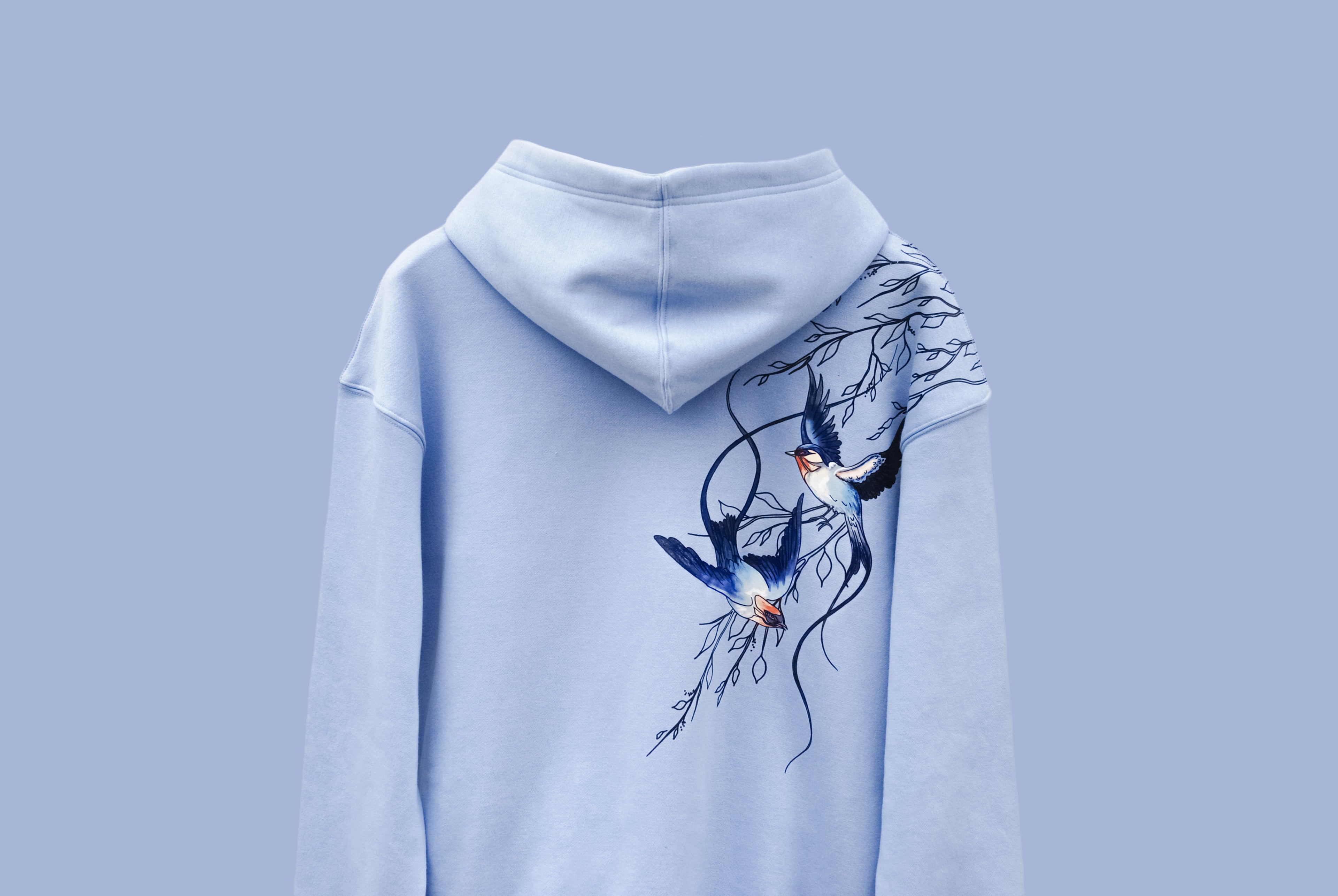 Birds-Dancing Swallows hoodie