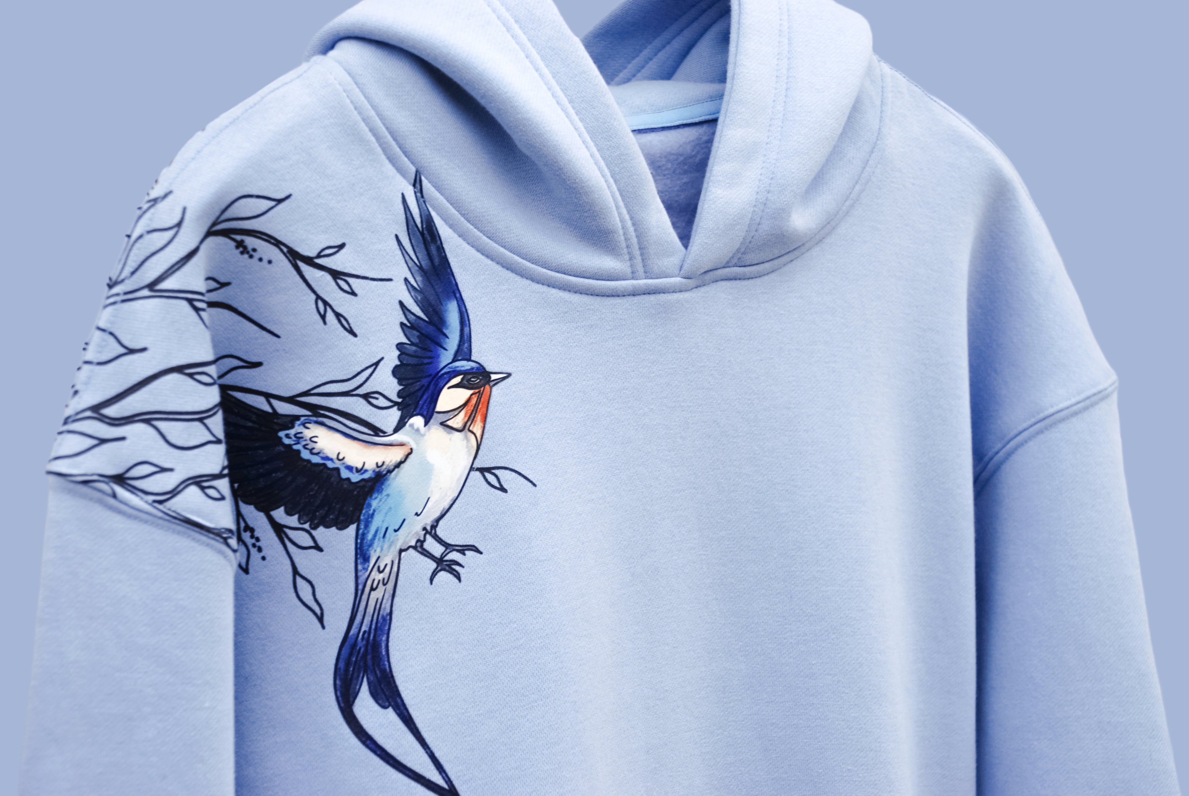 Birds-Dancing Swallows hoodie
