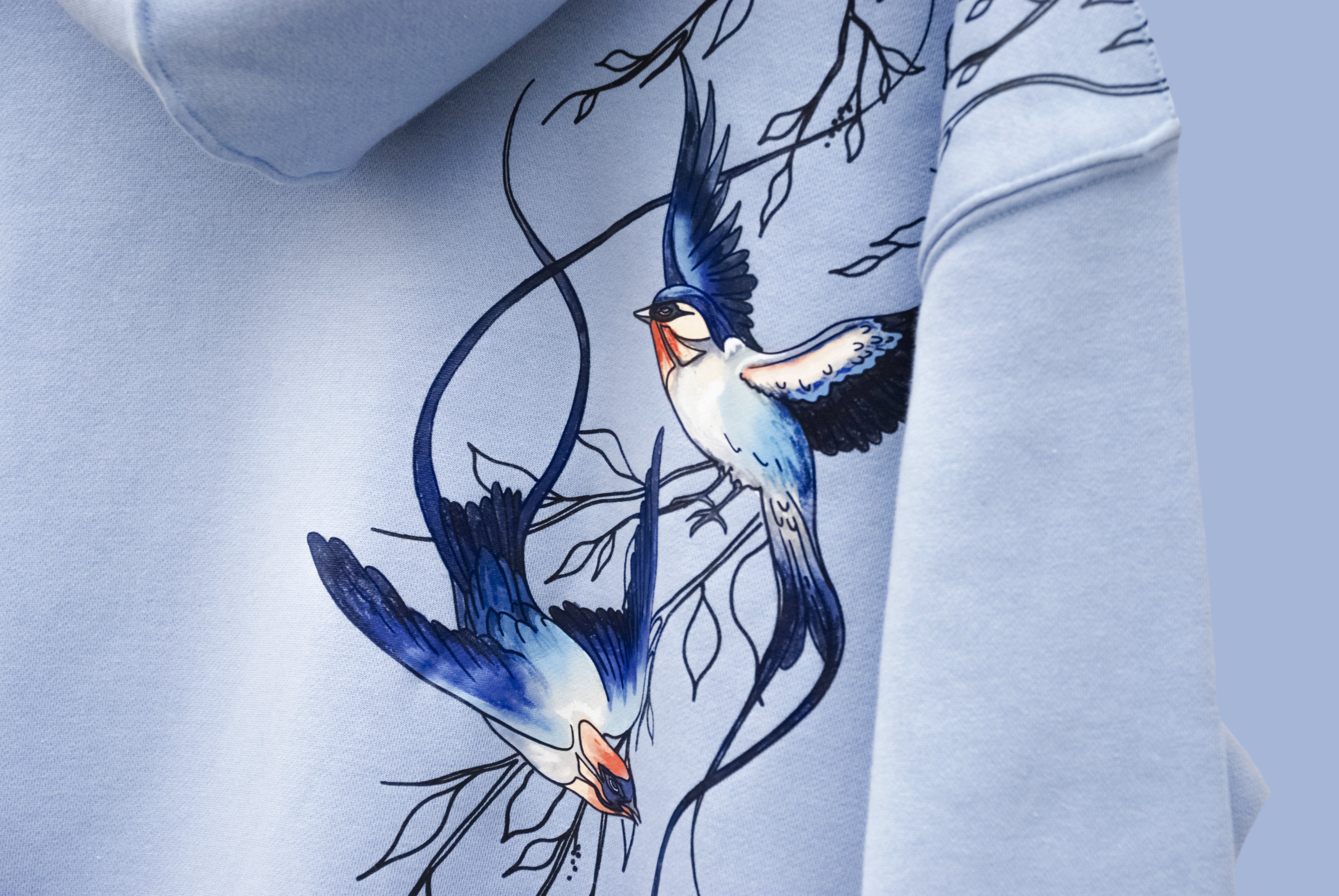 Birds-Dancing Swallows hoodie
