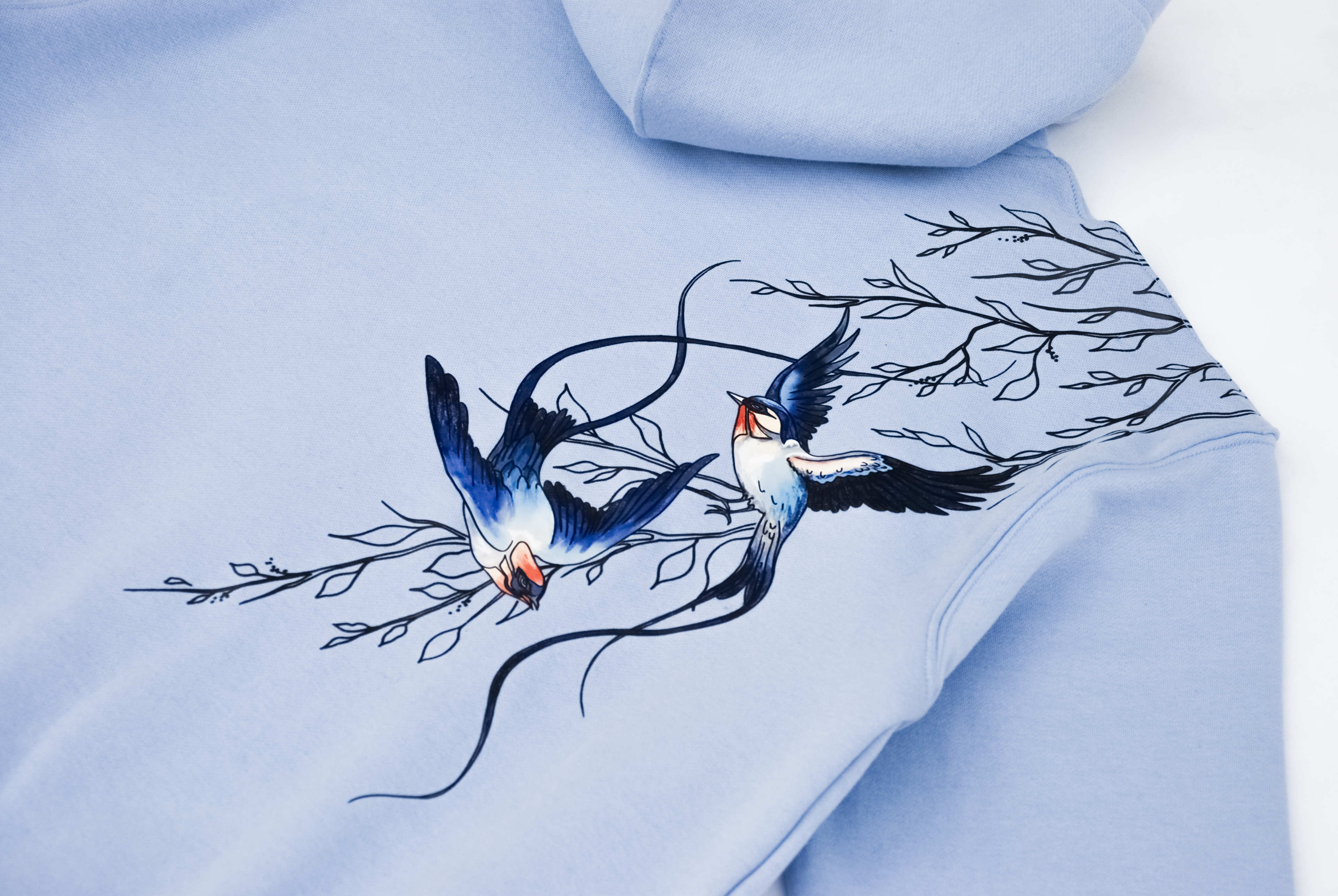 Birds-Dancing Swallows hoodie